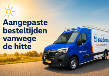 Aangepaste openingstijden en besteltijd vanwege de hitte