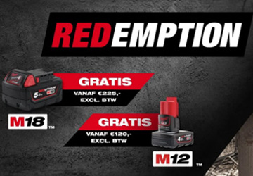 Milwaukee Redemption: Gratis M12 of M18 accu